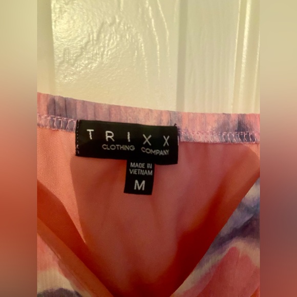 Trixxi women/junior tie dye spaghetti strap romper size M - Picture 4 of 8